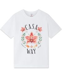 Casablanca Paris - T-Shirt À Manches Courtes Casa Way Avec Logo Orchidée - Lyst