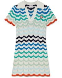 Casablanca Paris - Robe Mini En Crochet À Motif Vagues Dégradées - Lyst
