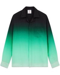 Casablanca Paris - Chemise En Soie Dégradée À Manches Longues En Jacquard Ping Pong - Lyst