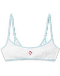 Casablanca Paris - Jacquard Monogram Bikini Top, By - Lyst