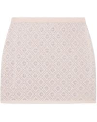 Casablanca Paris - Mini-Jupe En Maille Crystal À Monogramme - Lyst