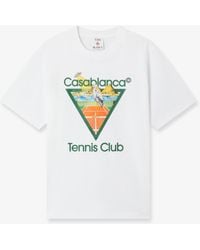 Casablanca Paris - Tennis Club Icon Pyramid Abduction Short Sleeve T-Shirt, By - Lyst