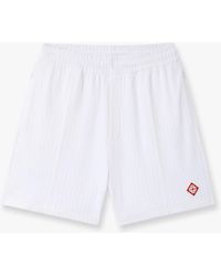 Casablanca Paris - Striped Velour Shorts, By - Lyst