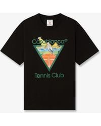 Casablanca Paris - Tennis Club Icon Pyramid Abduction Short Sleeve T-Shirt, By - Lyst