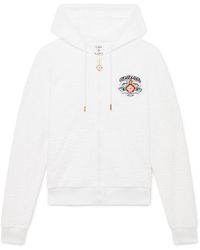 Casablanca Paris - Waves Monogram Towelling Zip-Up Hooded Sweatshirt, By - Lyst