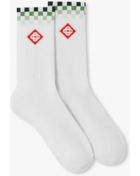 Casablanca Paris - Checkers Crew Socks, By - Lyst