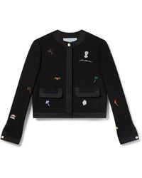 Casablanca Paris - Embroidered Motif Wool Tailored Jacket, Size By - Lyst