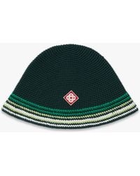 Casablanca Paris - Striped Crochet Hat, By - Lyst