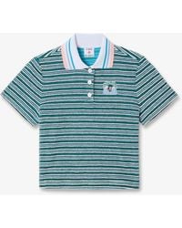 Casablanca Paris - Striped Towelling Short Sleeve Polo Shirt, By - Lyst