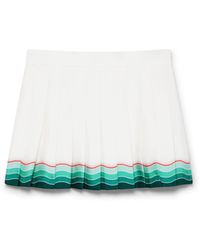 Casablanca Paris - Mini-Jupe Plissée En Soie Tennis - Lyst