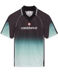 Casablanca Paris - Maillot De Football À Manches Courtes En Jacquard Dégradé À Monogramme - Lyst