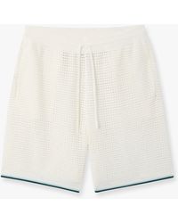 Casablanca Paris - Palm Tree Emblem Crochet Shorts, By - Lyst