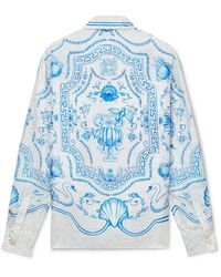 Casablanca Paris - Plat A Dessert Blanc Twill Shirt, By - Lyst