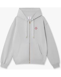 Casablanca Paris - Diamond Logo Zip Hooded Sweatshirt, By - Lyst