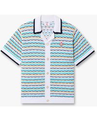 Casablanca Paris - Multicolour Crochet Tuck Stitch Short Sleeve Shirt, By - Lyst