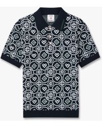 Casablanca Paris - Dark Icon Monogram Short Sleeve Polo Shirt, By - Lyst