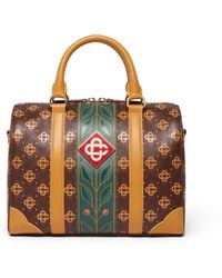 Casablanca Paris - Sac De Week-End Marron Mini À Monogramme - Lyst