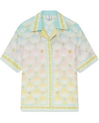 Casablanca Paris - Chemise À Manches Courtes En Sergé De Soie Candy Icons - Lyst
