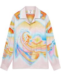 Casablanca Paris - Chemise À Manches Longues En Soie Psychedelic Nirvana - Lyst