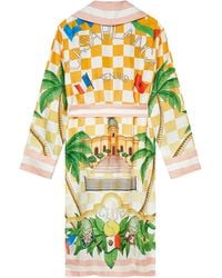 Casablanca Paris - Tennis Club Silk Robe, Size By - Lyst