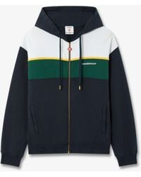 Casablanca Paris - Panelled Zip-Up Hooded Sweatshirt, By - Lyst
