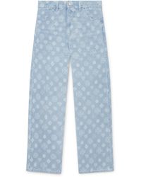 Casablanca Paris - Jean Coupe Décontractée En Denim À Monogramme - Lyst