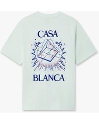 Casablanca Paris - Ice Celestial Pyramid Printed Short Sleeve T-Shirt - Lyst