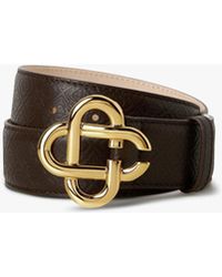Casablanca Paris - Leather Monogram Cc Belt, By - Lyst