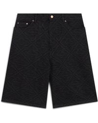 Casablanca Paris - Short En Jean À Monogramme Au Laser - Lyst
