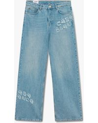 Casablanca Paris - Jean En Denim Délavé Graffiti - Lyst
