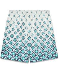 Casablanca Paris - Short En Soie À Monogramme Dégradé - Lyst