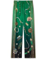 Casablanca Paris - La Boite A Bijoux Silk Trousers, By - Lyst