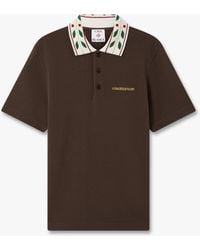 Casablanca Paris - Laurel Pique Short Sleeve Polo Shirt, By - Lyst