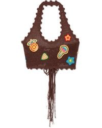 Casablanca Paris - Haut Court En Crochet Motif - Lyst
