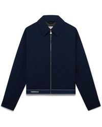 Casablanca Paris - Veste De Sport En Laine Bleu Marine - Lyst