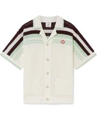 Casablanca Paris - Chemise De Tennis À Manches Courtes En Crochet De Coton - Lyst