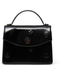 Casablanca Paris - Sac Noir À Emblèmes Jeanne - Lyst