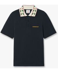 Casablanca Paris - Laurel Pique Short Sleeve Polo Shirt, By - Lyst
