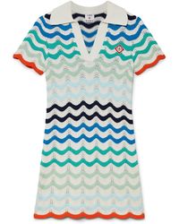 Casablanca Paris - Robe Mini En Crochet À Motif Vagues Dégradées - Lyst