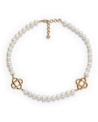 Casablanca Paris - Medium Pearl Logo Necklace By - Lyst