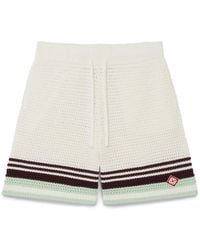 Casablanca Paris - Short De Tennis En Crochet De Coton - Lyst