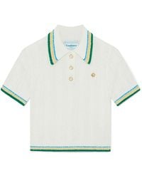 Casablanca Paris - Polo En Tissu Bouclé Côtelé - Lyst