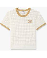 Casablanca Paris - Lace Tuck Stitch Short Sleeve Top, By - Lyst