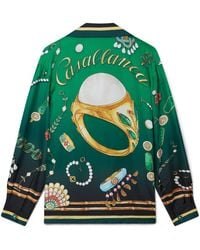 Casablanca Paris - La Boite A Bijoux Long Sleeve Silk Shirt, By - Lyst