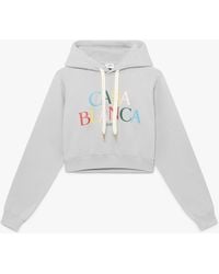 Casablanca Paris - Stacked Logo Hooded Sweatshirt, By - Lyst