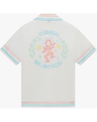 Casablanca Paris - Dance Joy Short Sleeve Silk Shirt, By - Lyst