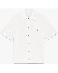 Casablanca Paris - Chemise À Manches Courtes Blanche En Mesh - Lyst