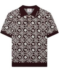 Casablanca Paris - Polo En Maille De Coton À Monogramme - Lyst