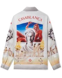 Casablanca Paris - Chemise À Manches Longues En Soie Le Theatre - Lyst
