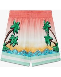 Casablanca Paris - Short En Soie Tennis Club - Lyst